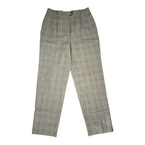 David Brooks Wool High-Waist Trousers, Front Pleat, Straight Leg, Size 6–8 M